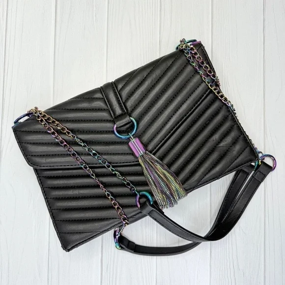 INC Black Quilted Convertible Bag – Vegan Leather - Picture 3 of 8